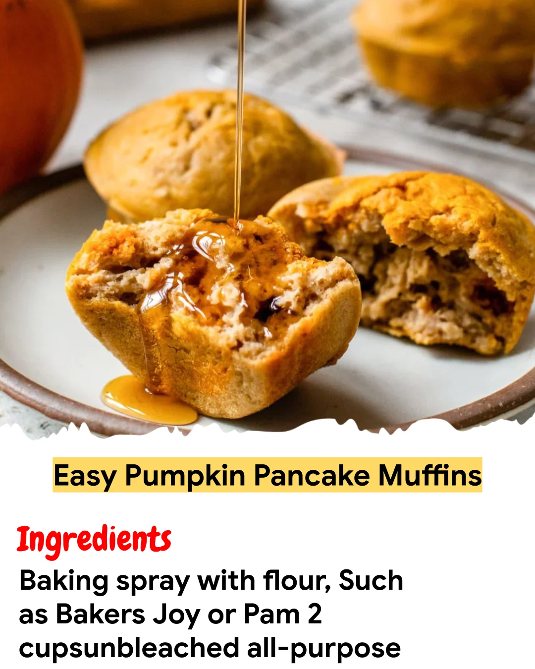 Meal Prep Recipe Easy Pumpkin Pancake Muffins