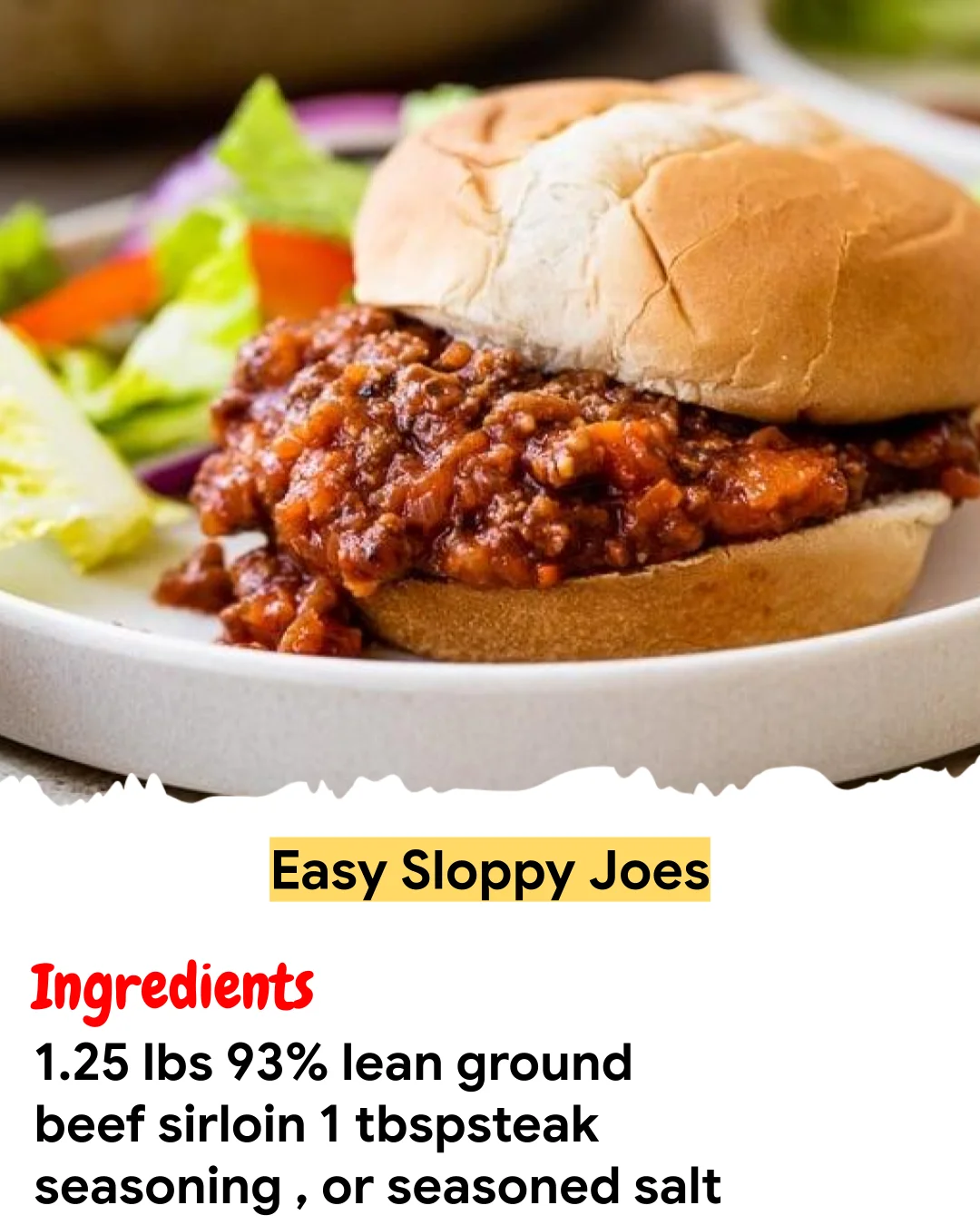 Meal Prep Recipe Easy Sloppy Joes
