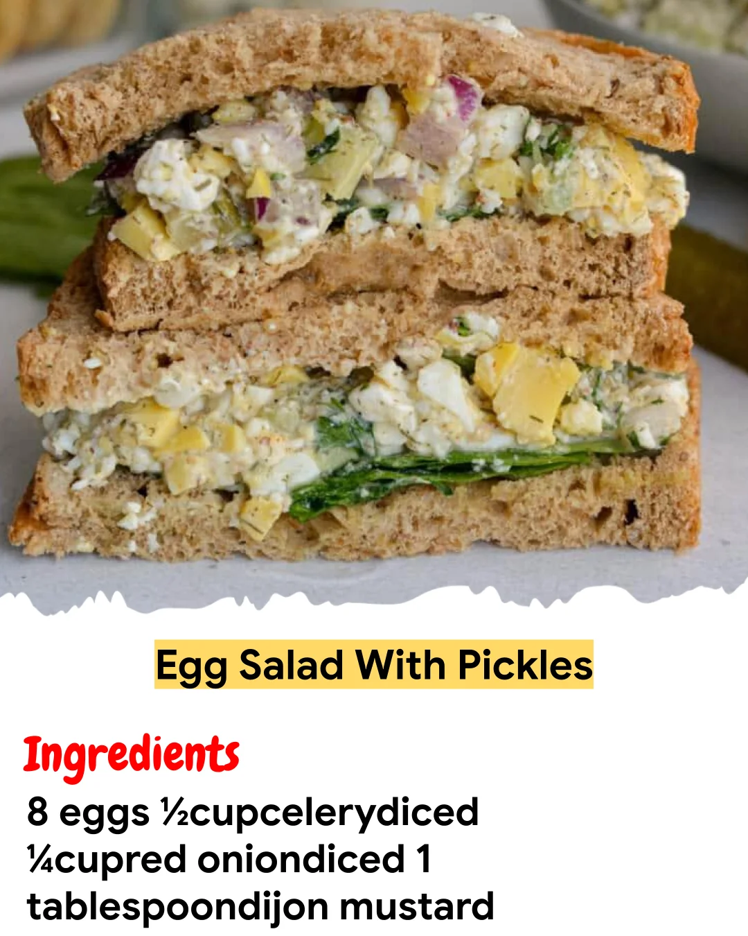 Meal Prep Recipe Egg Salad With Pickles