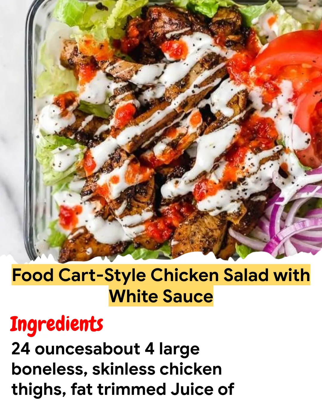 Meal Prep Recipe Food Cart-Style Chicken Salad with White Sauce