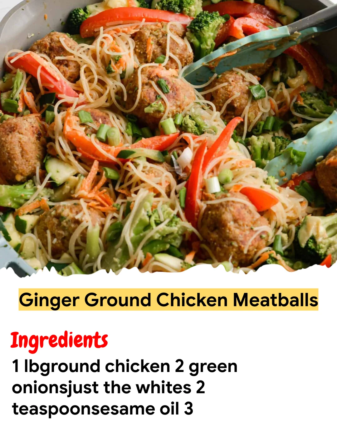 Meal Prep Recipe Ginger Ground Chicken Meatballs