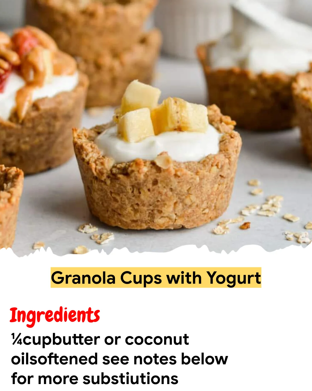 Meal Prep Recipe Granola Cups with Yogurt