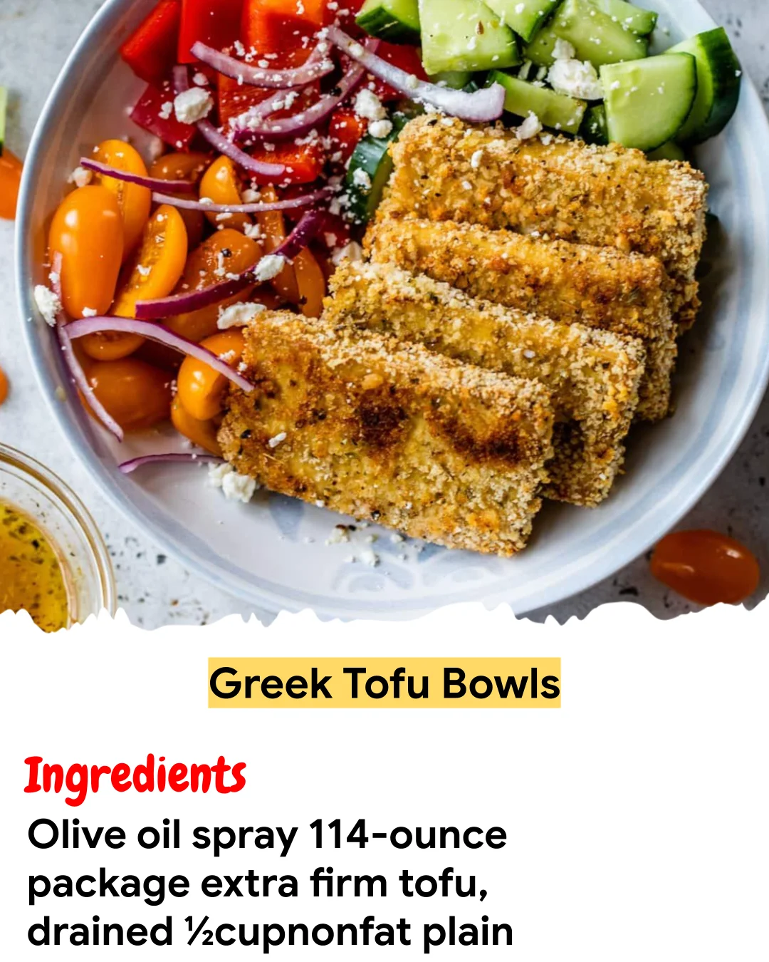 Meal Prep Recipe Greek Tofu Bowls