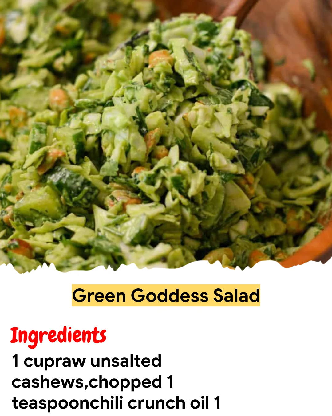 Meal Prep Recipe Green Goddess Salad