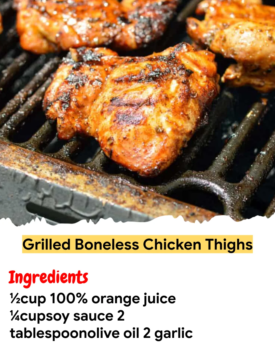 Meal Prep Recipe Grilled Boneless Chicken Thighs