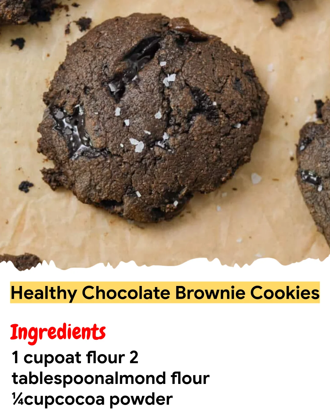 Meal Prep Recipe Healthy Chocolate Brownie Cookies