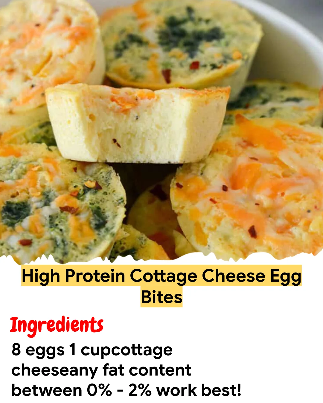 Meal Prep Recipe High Protein Cottage Cheese Egg Bites