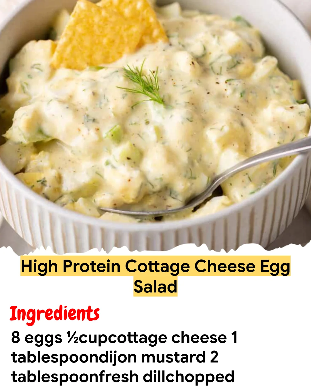 Meal Prep Recipe High Protein Cottage Cheese Egg Salad