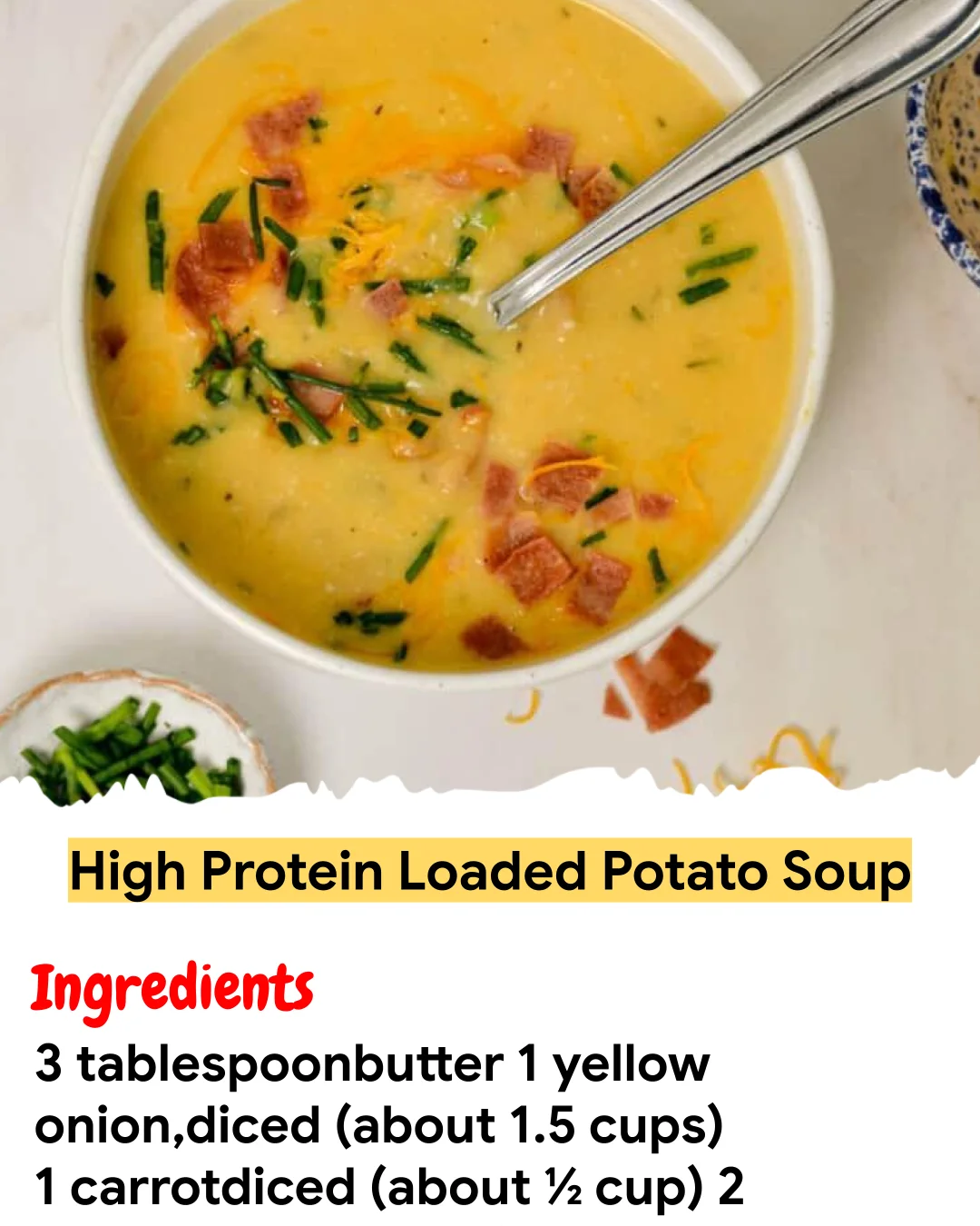Meal Prep Recipe High Protein Loaded Potato Soup