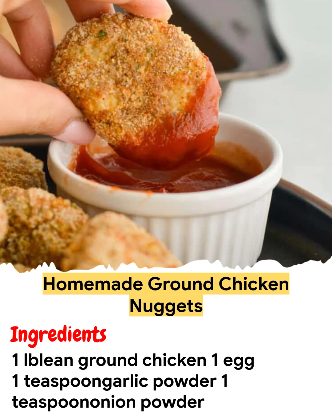 Meal Prep Recipe Homemade Ground Chicken Nuggets