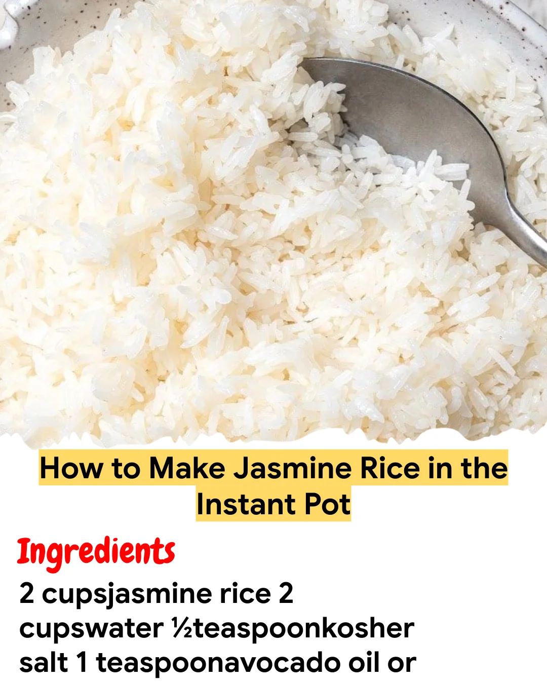 Meal Prep Recipe How to Make Jasmine Rice in the Instant Pot