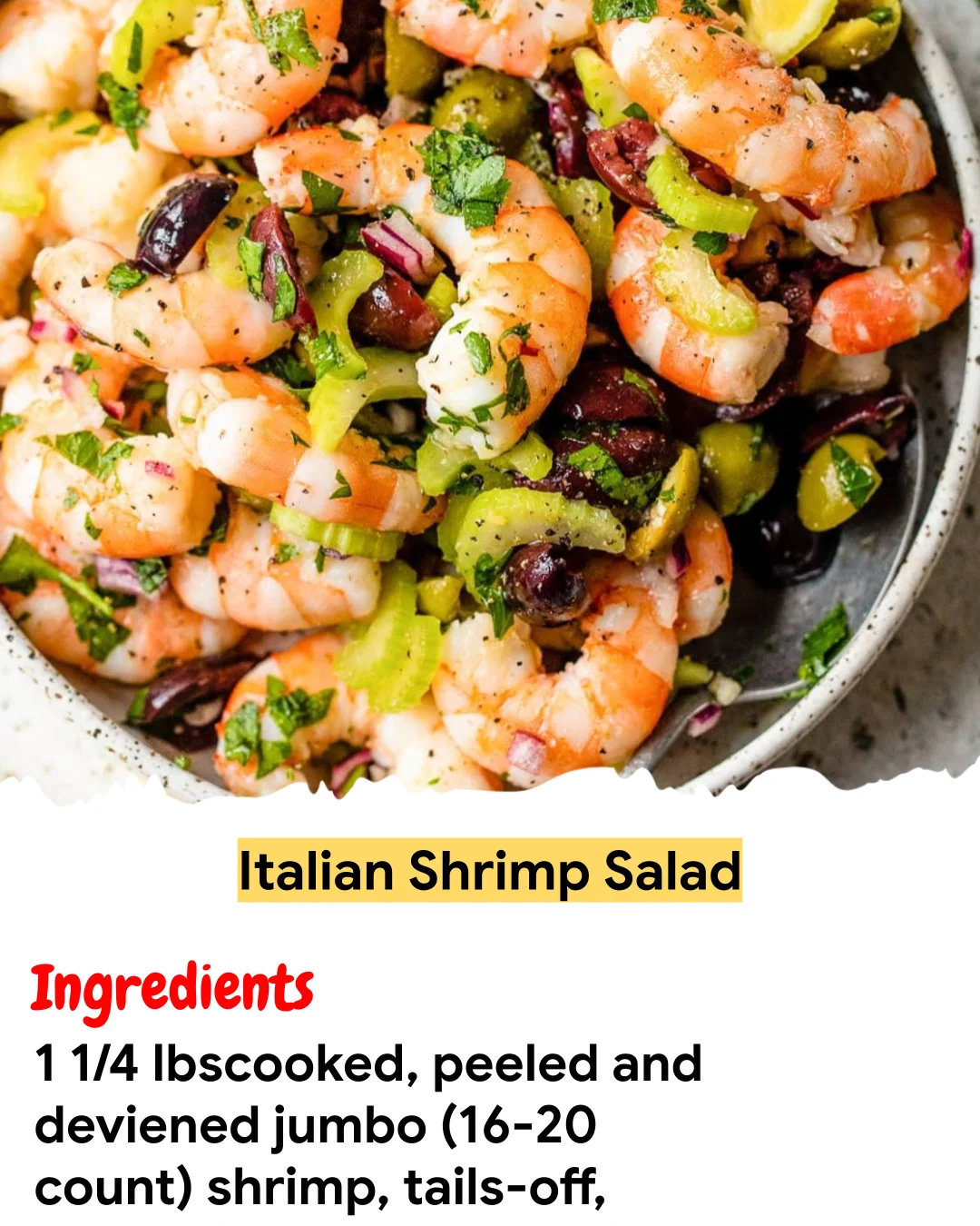 Meal Prep Recipe Italian Shrimp Salad