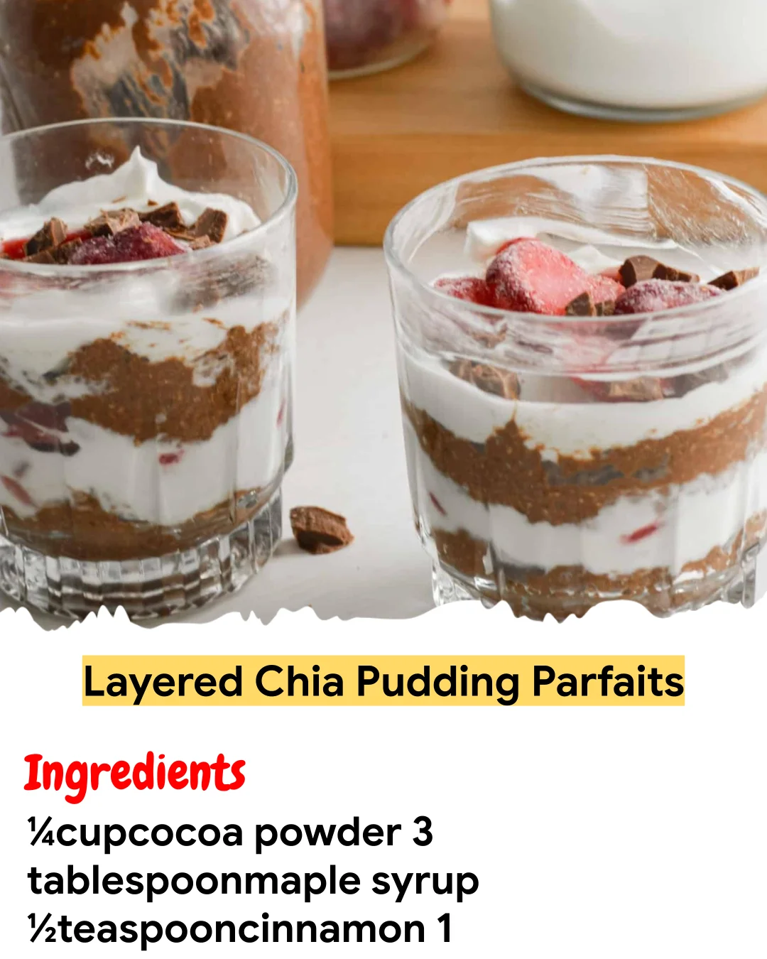 Meal Prep Recipe Layered Chia Pudding Parfaits