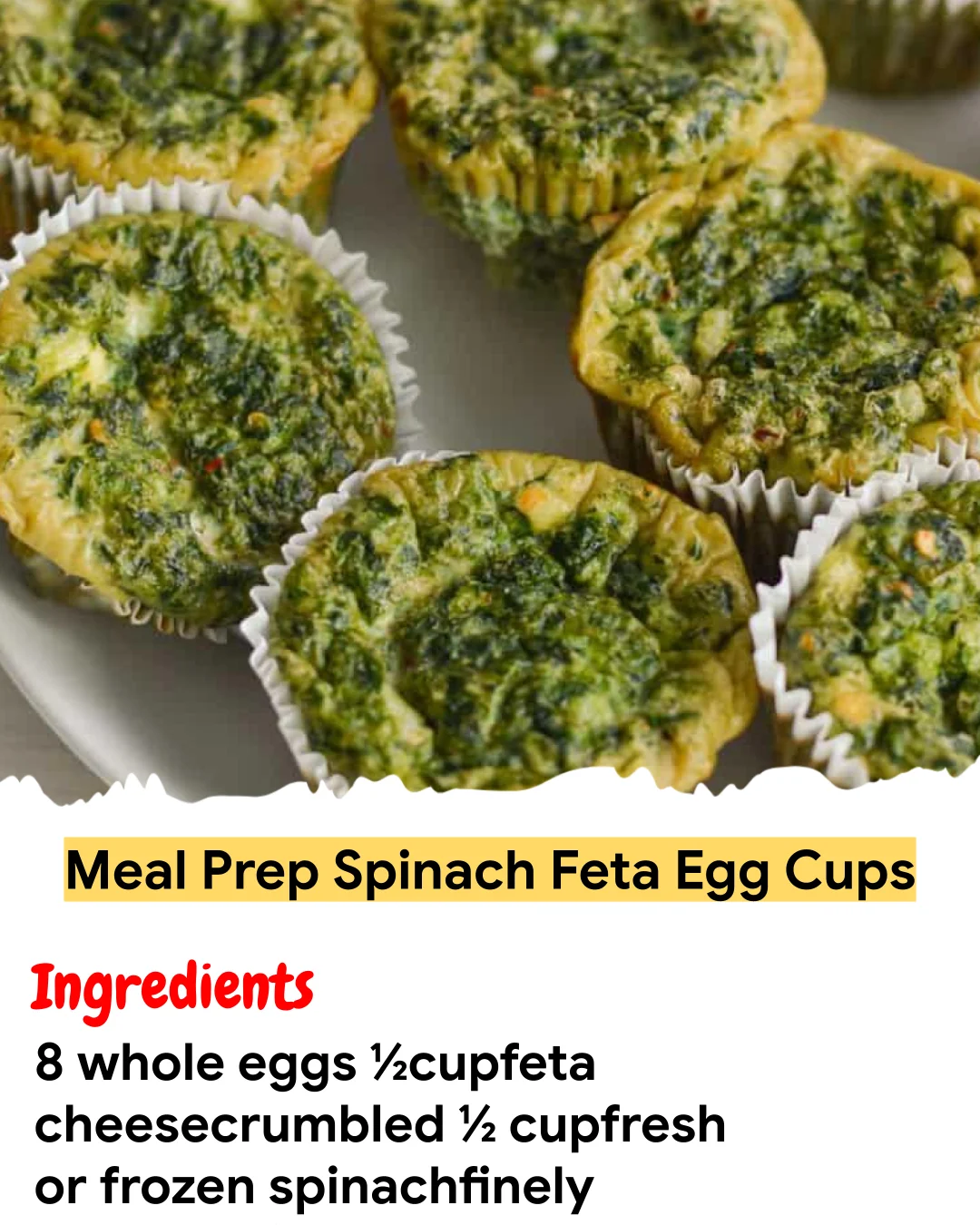 Meal Prep Recipe Meal Prep Spinach Feta Egg Cups