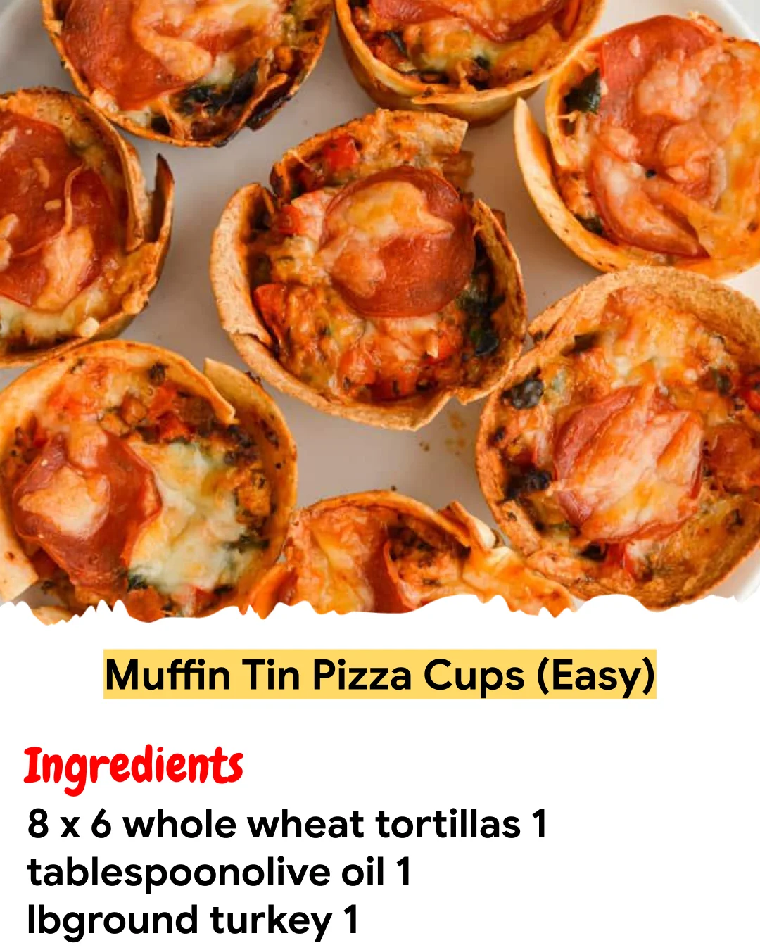 Meal Prep Recipe Muffin Tin Pizza Cups (Easy)