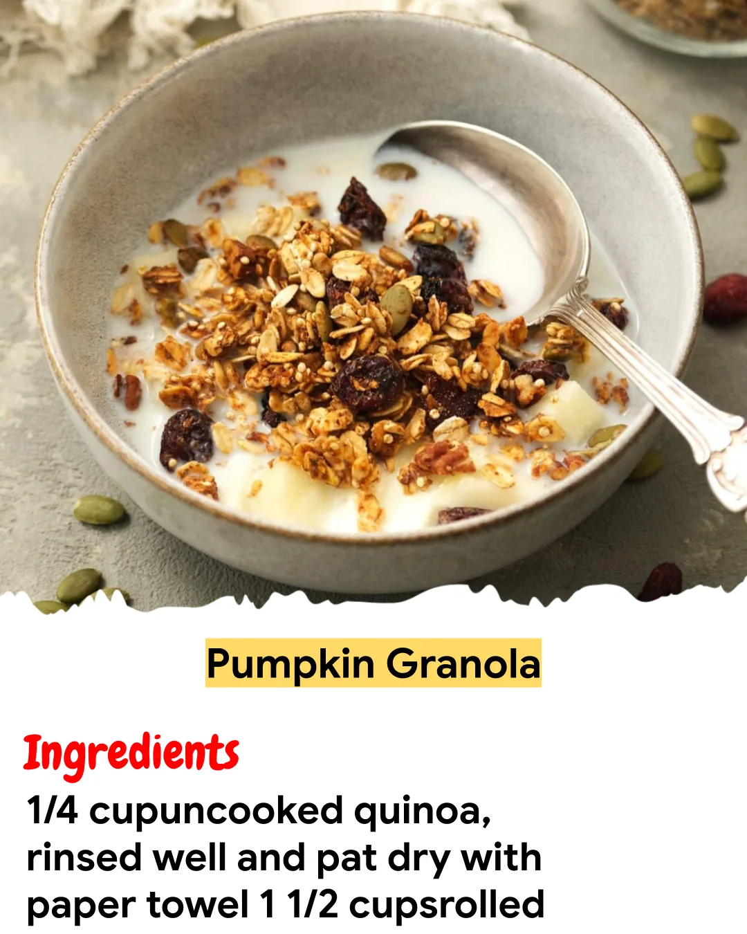 Meal Prep Recipe Pumpkin Granola