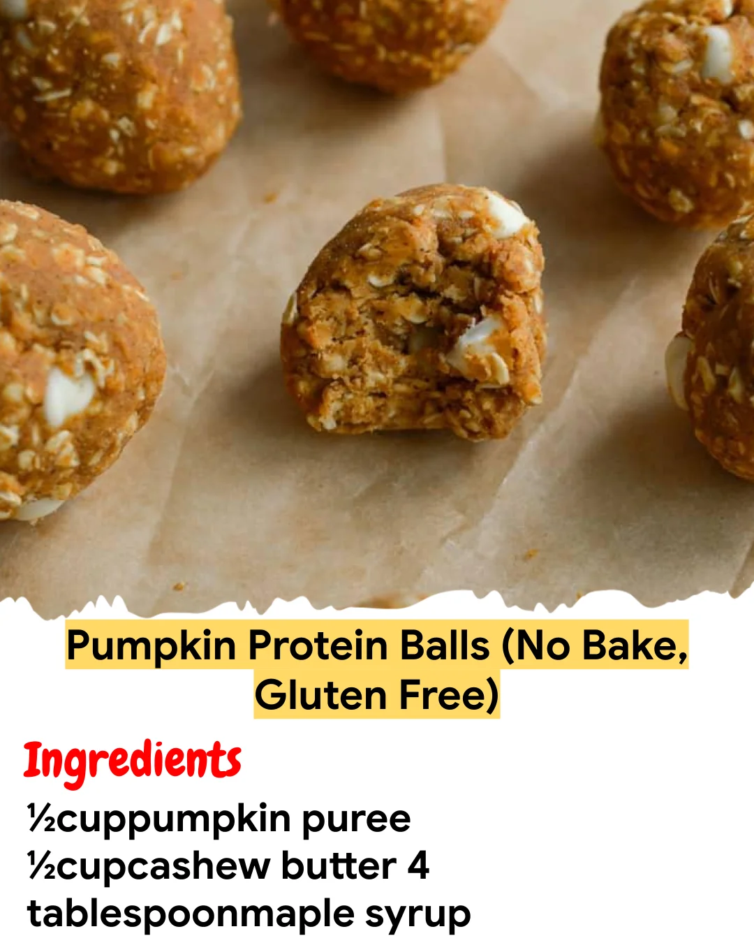 Meal Prep Recipe Pumpkin Protein Balls (No Bake, Gluten Free)