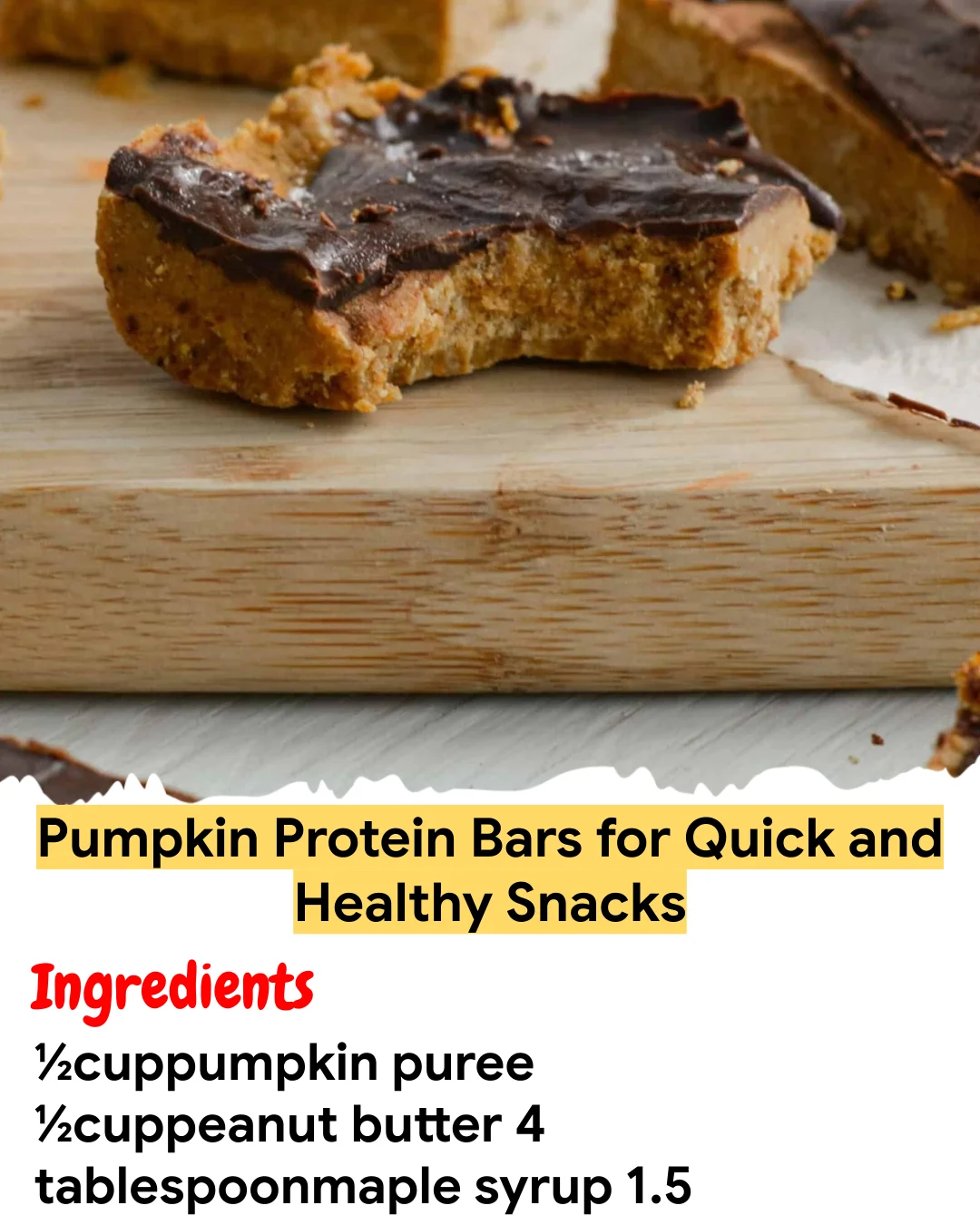 Meal Prep Recipe Pumpkin Protein Bars for Quick and Healthy Snacks