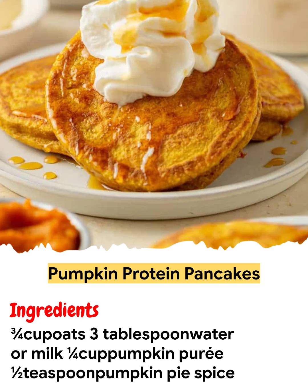 Meal Prep Recipe Pumpkin Protein Pancakes