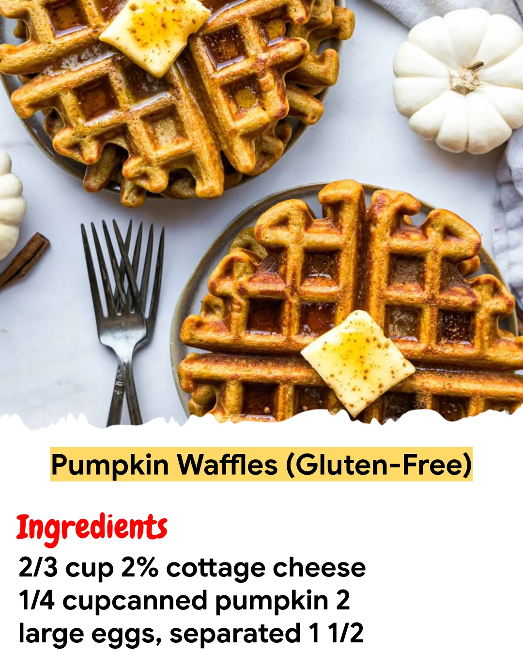 Meal Prep Recipe Pumpkin Waffles (Gluten-Free)