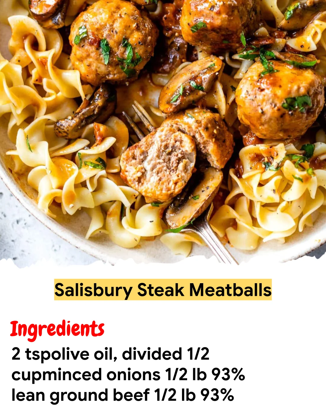 Meal Prep Recipe Salisbury Steak Meatballs