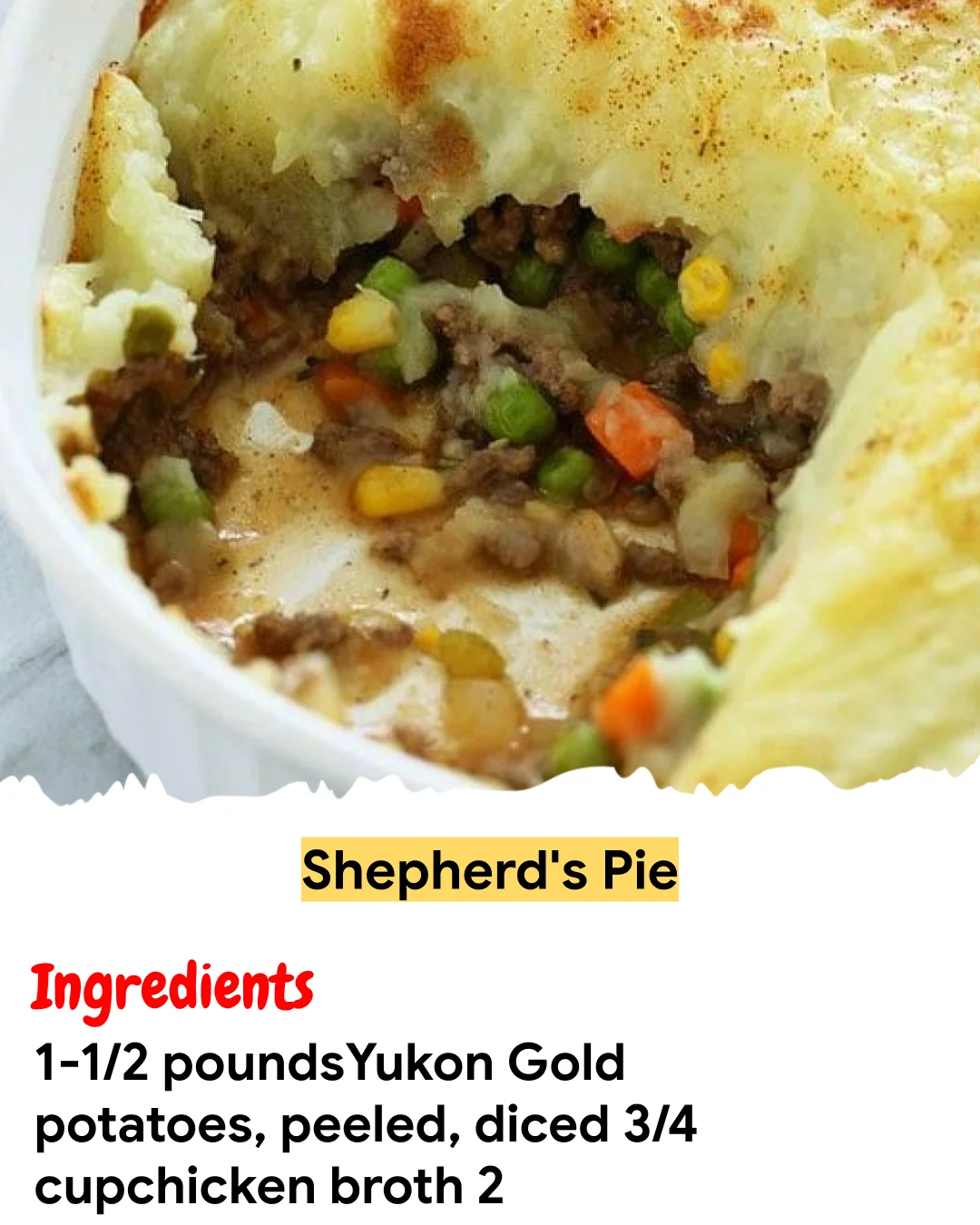 Meal Prep Recipe Shepherd’s Pie
