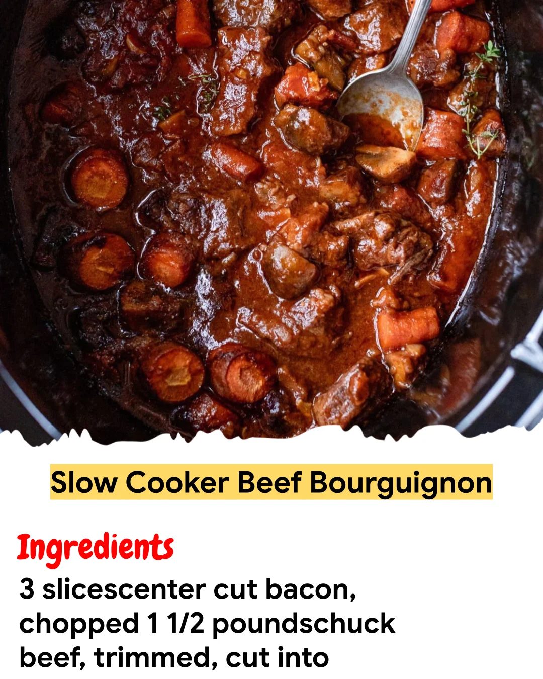 Meal Prep Recipe Slow Cooker Beef Bourguignon