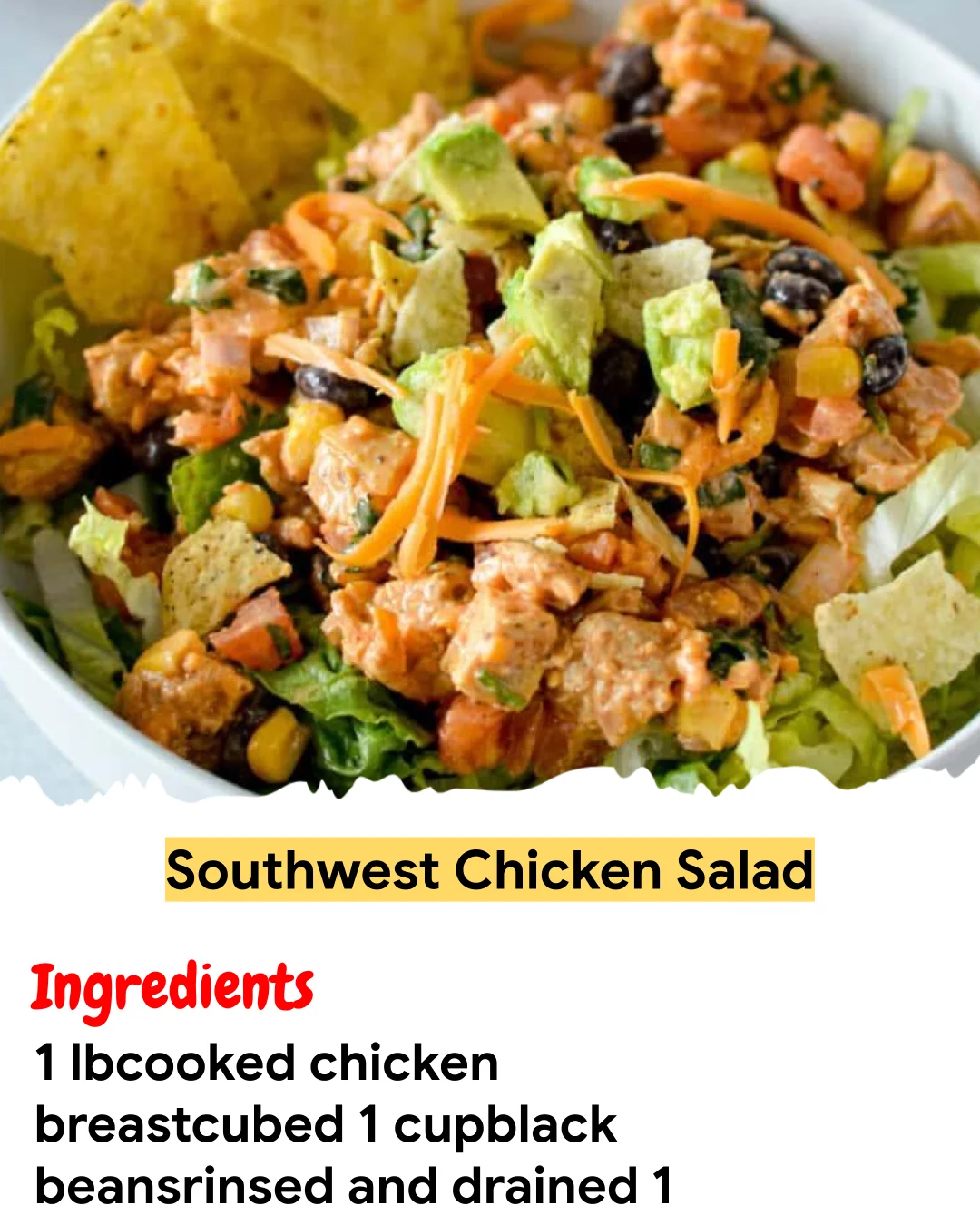 Meal Prep Recipe Southwest Chicken Salad