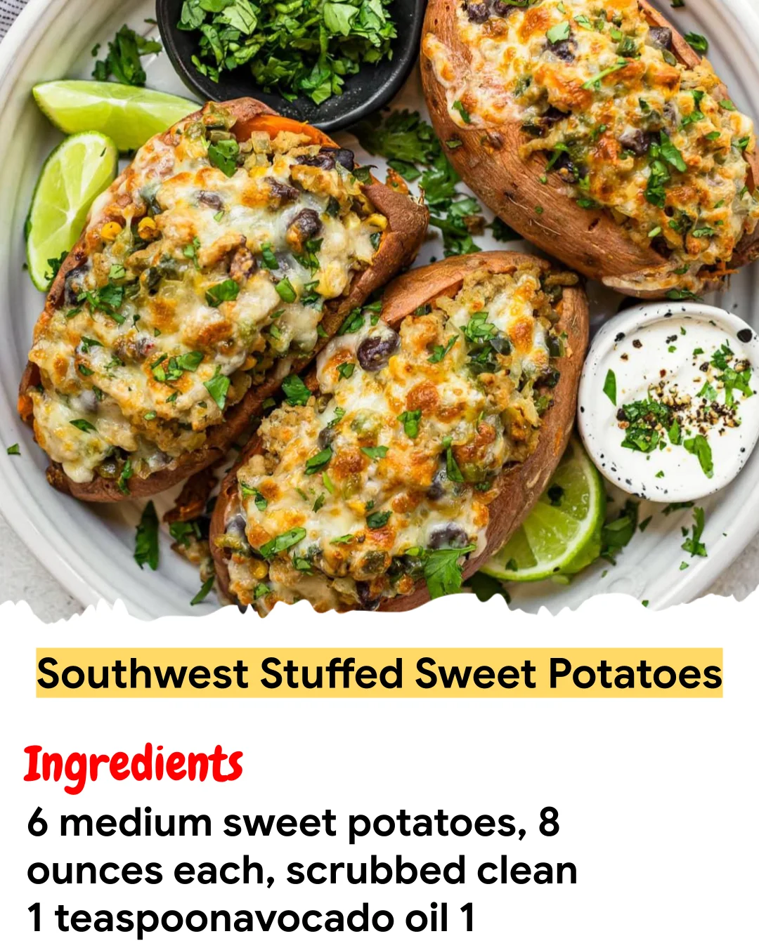 Meal Prep Recipe Southwest Stuffed Sweet Potatoes