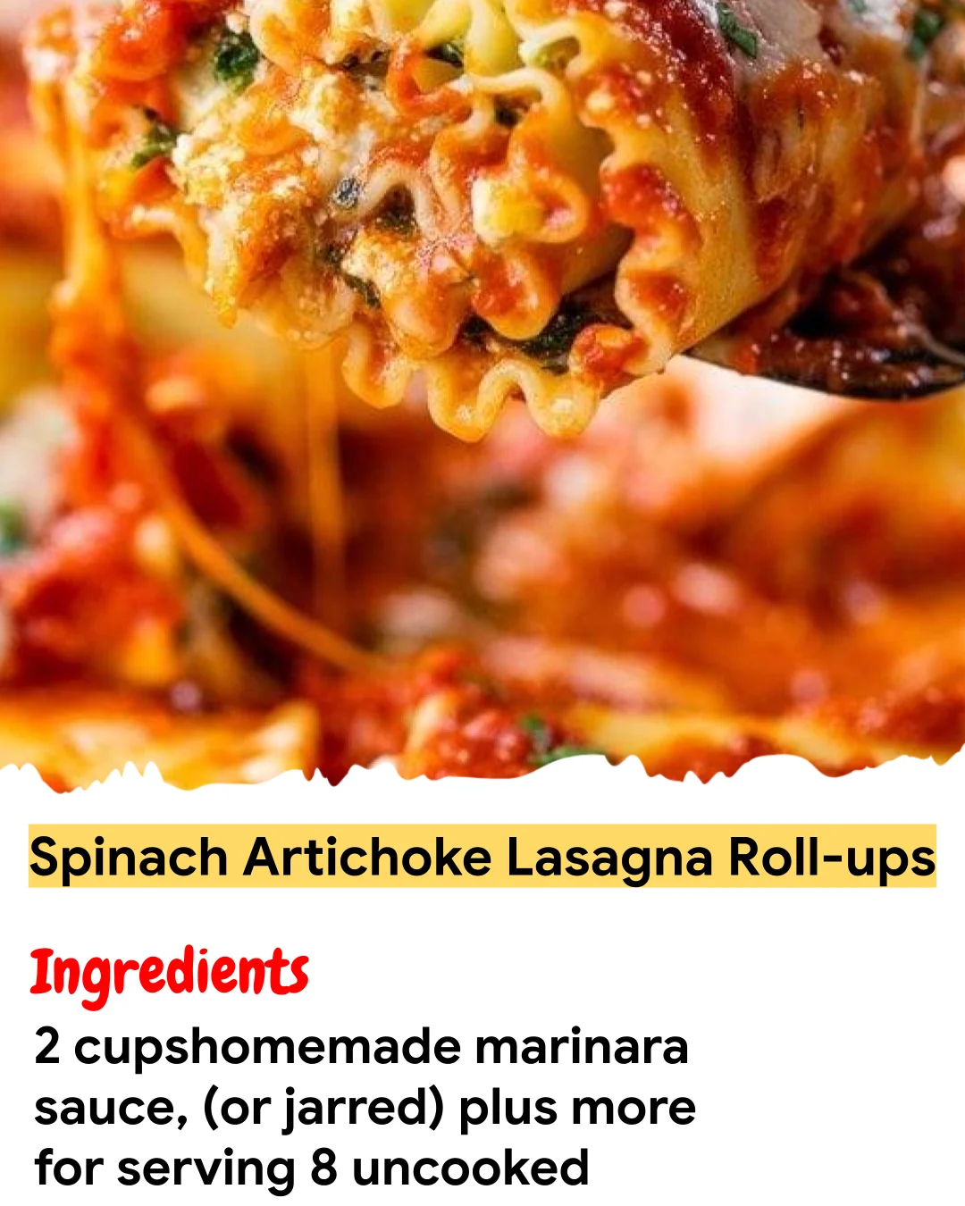 Meal Prep Recipe Spinach Artichoke Lasagna Roll-ups