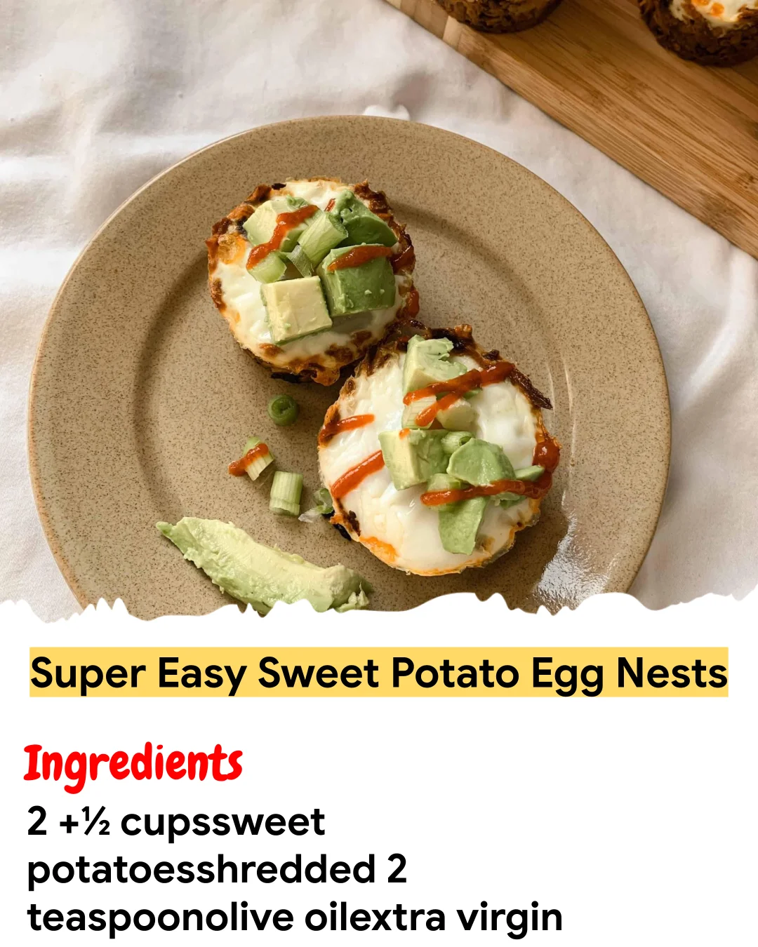 Meal Prep Recipe Super Easy Sweet Potato Egg Nests