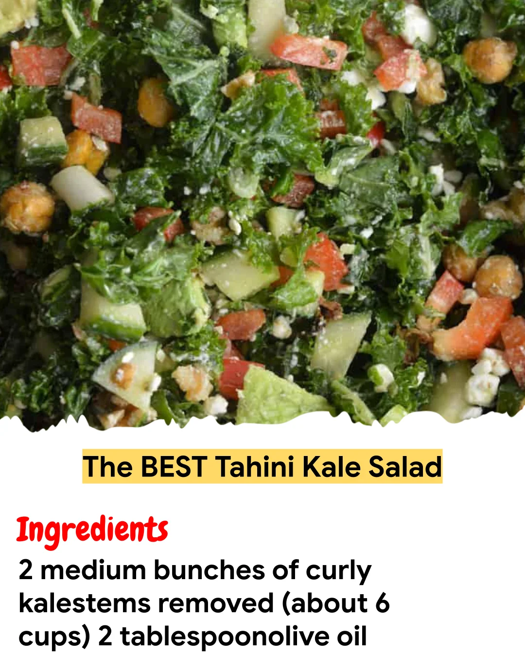 Meal Prep Recipe The BEST Tahini Kale Salad