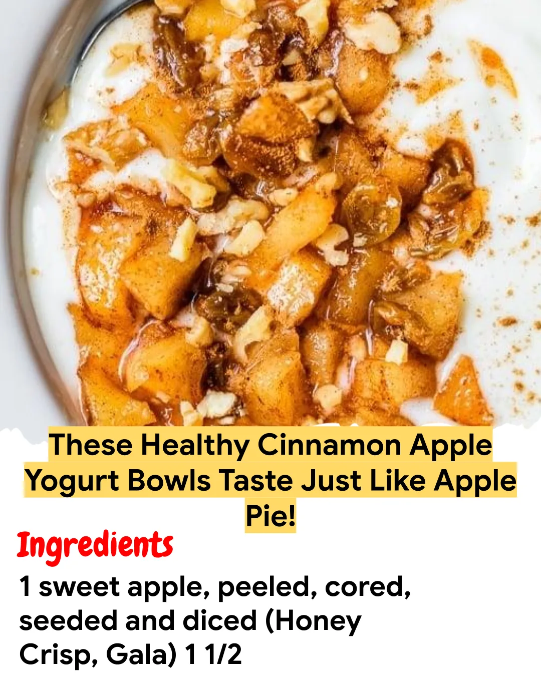 Meal Prep Recipe These Healthy Cinnamon Apple Yogurt Bowls Taste Just Like Apple Pie!