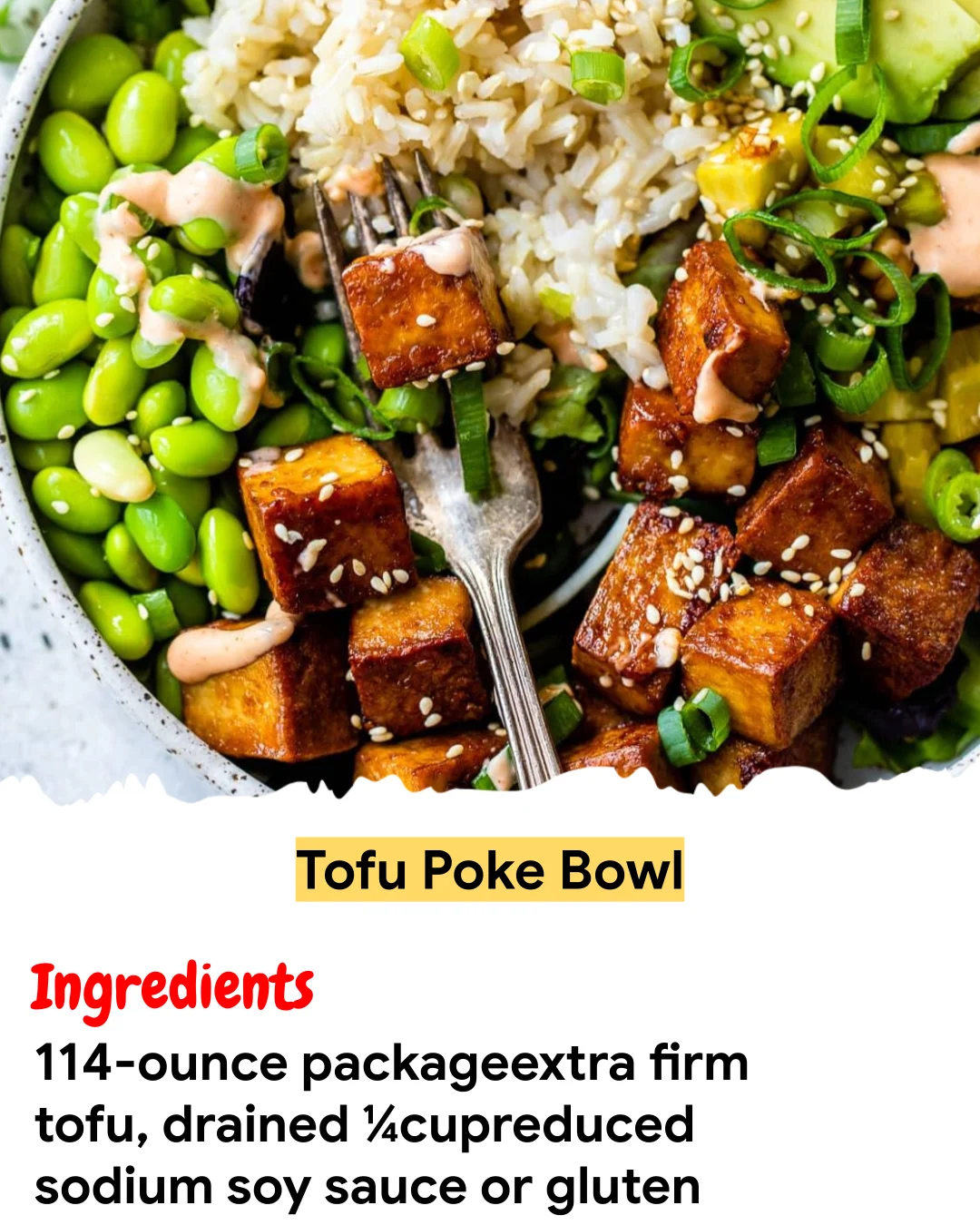 Meal Prep Recipe Tofu Poke Bowl