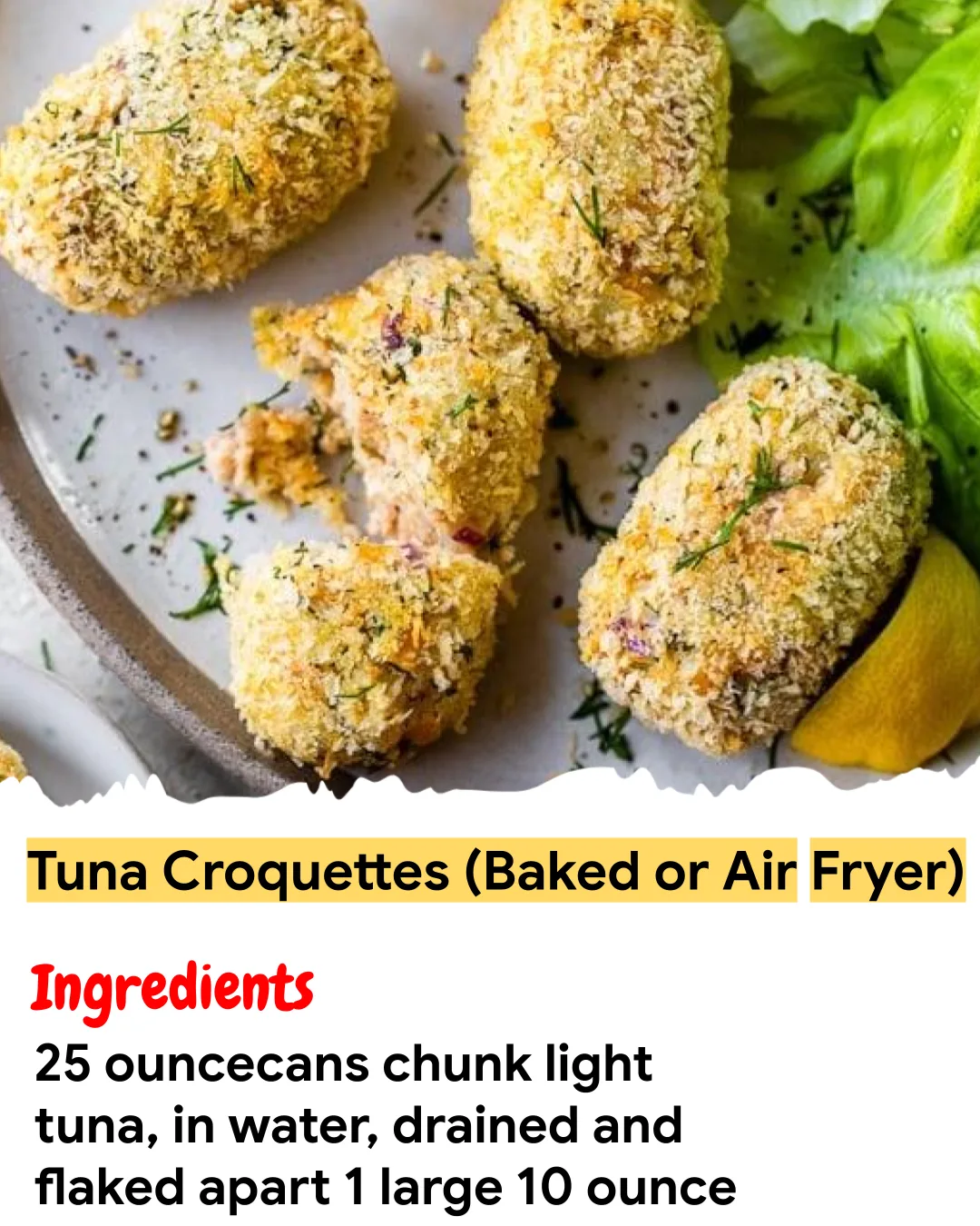 Meal Prep Recipe Tuna Croquettes (Baked or Air Fryer)