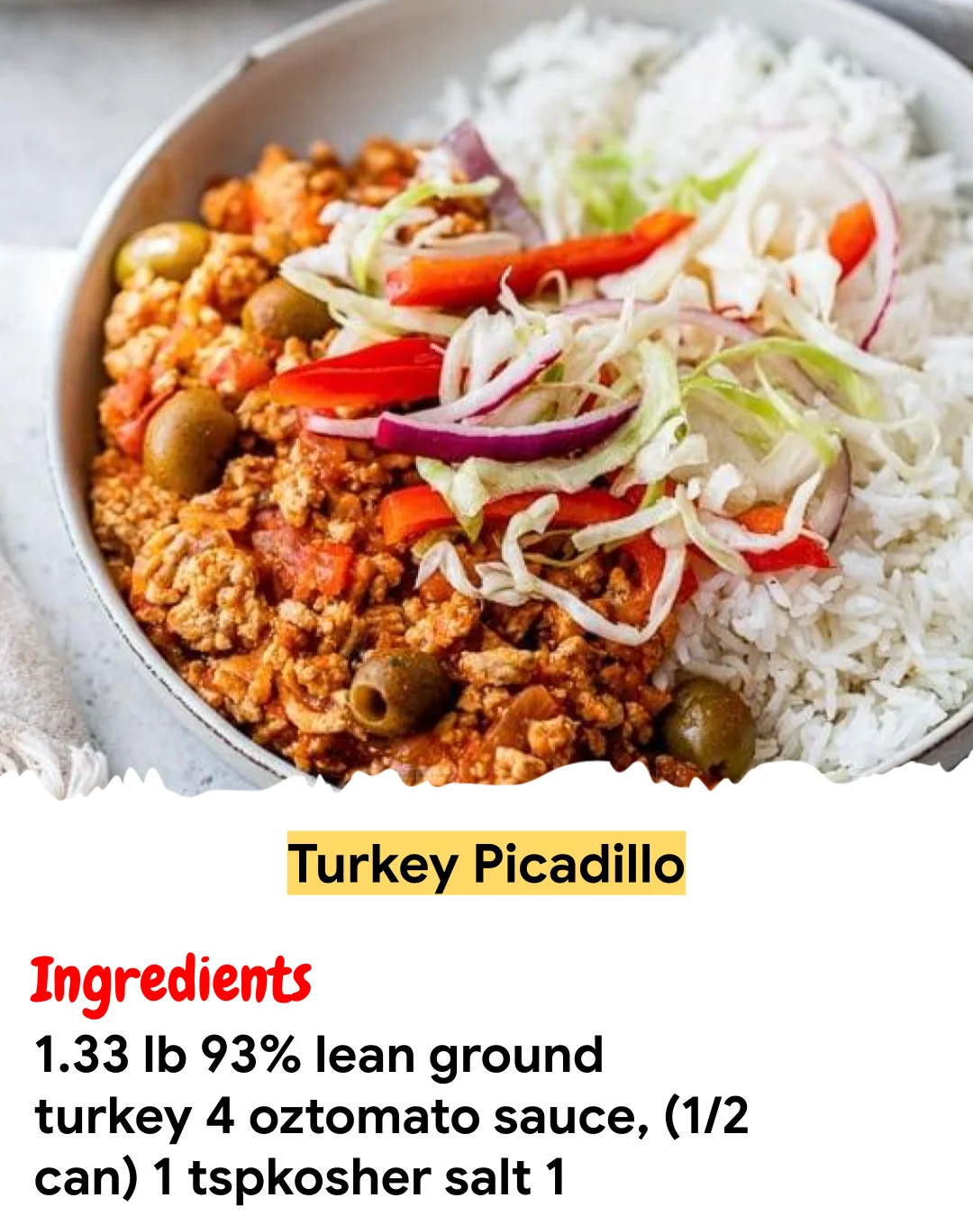 Meal Prep Recipe Turkey Picadillo