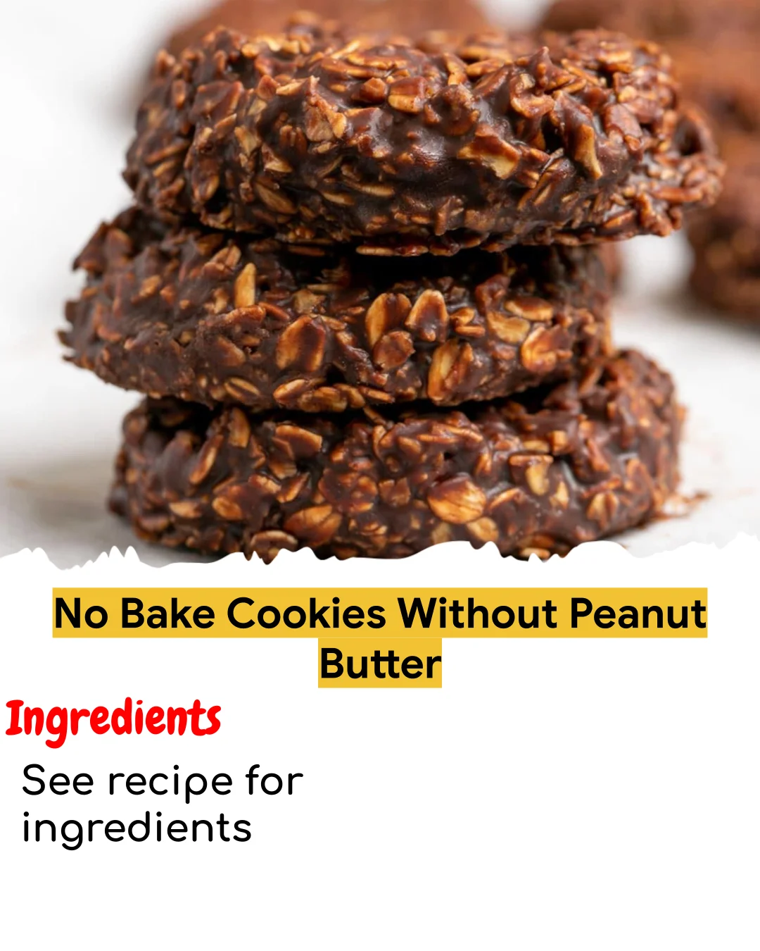 No Bake Cookies Without Peanut Butter (Meal Prep Friendly)