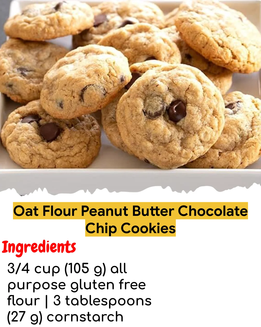 Oat Flour Peanut Butter Chocolate Chip Cookies (Tested 10+ Times)