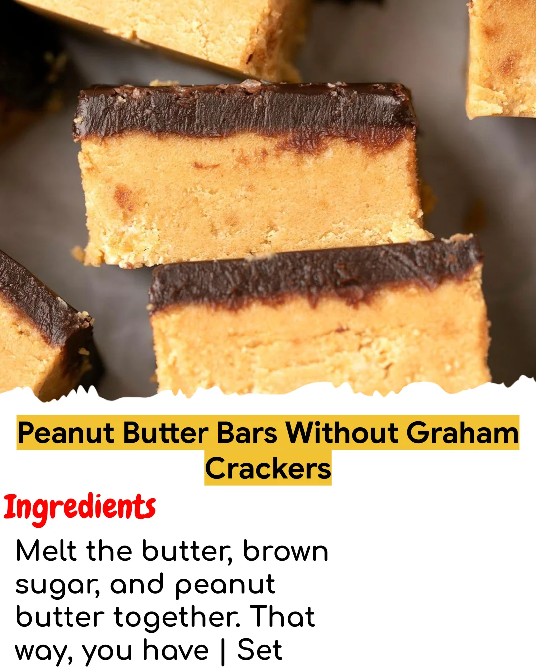 Peanut Butter Bars Without Graham Crackers (Chef-Developed)