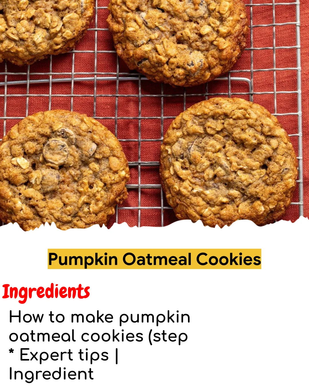 Pumpkin Oatmeal Cookies (Easy 60-Minute)