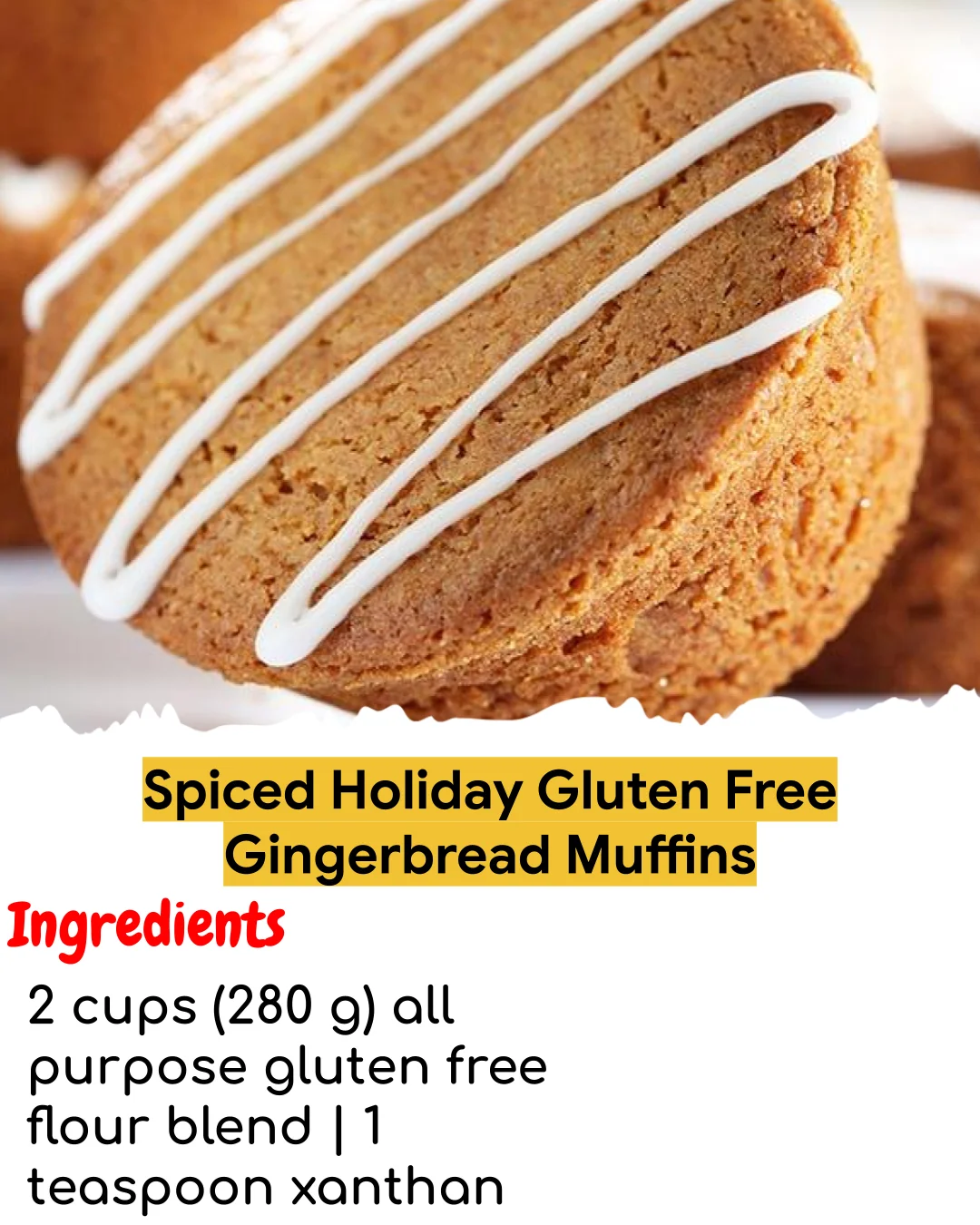 Spiced Holiday Gluten Free Gingerbread Muffins (Chef-Developed)