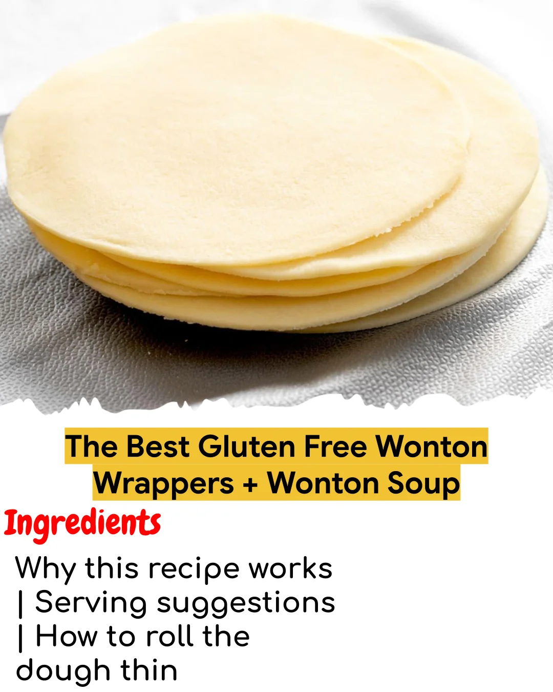 The Best Gluten Free Wonton Wrappers + Wonton Soup (Chef-Developed)